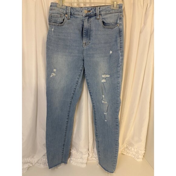 Pistola Light Wash Distressed High-Waisted Jeans Size 28